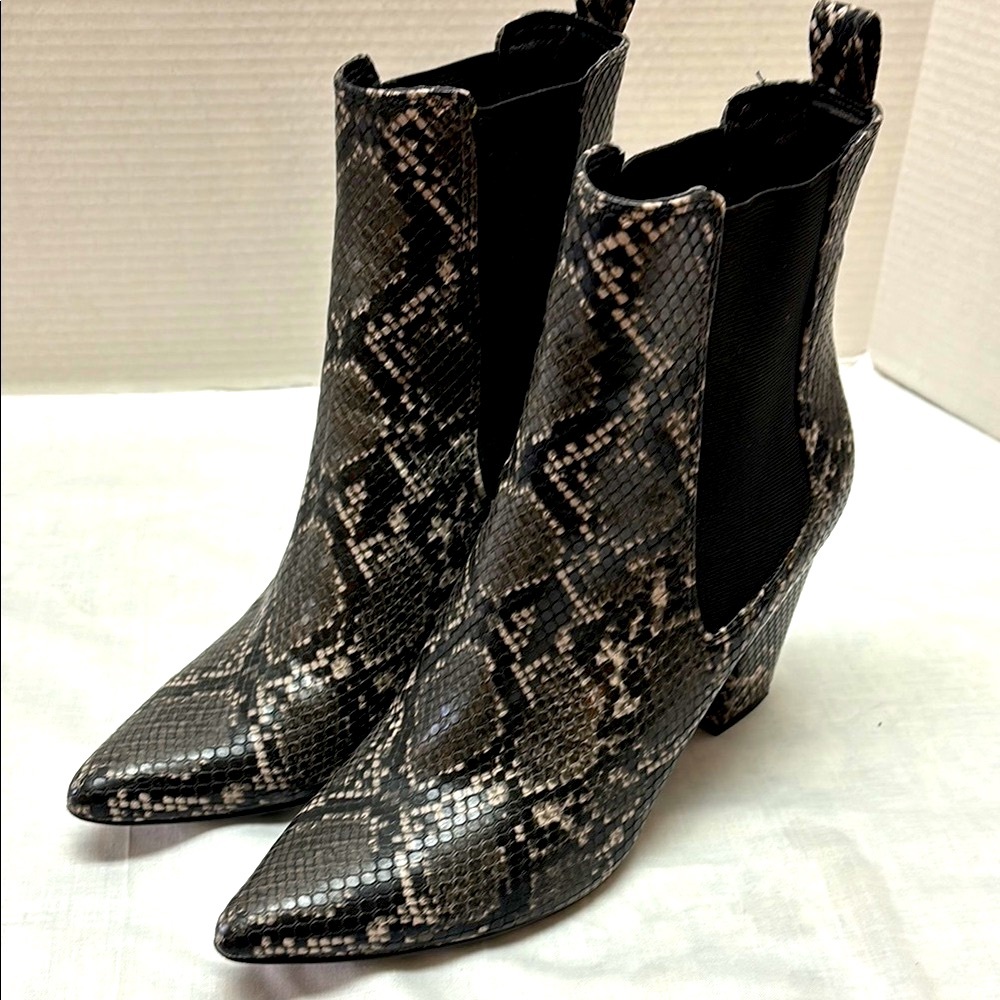Steve Madden black snakeskin ankle boots size 9 - Picture 5 of 6